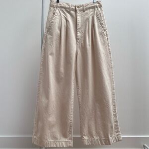 Beige Wide-Leg Women's Jeans